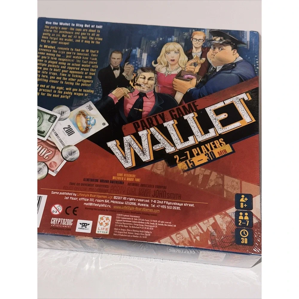 Cryptozoic Entertainment Party Game Wallet 2-7 players 15-30 min New Sealed F21‎